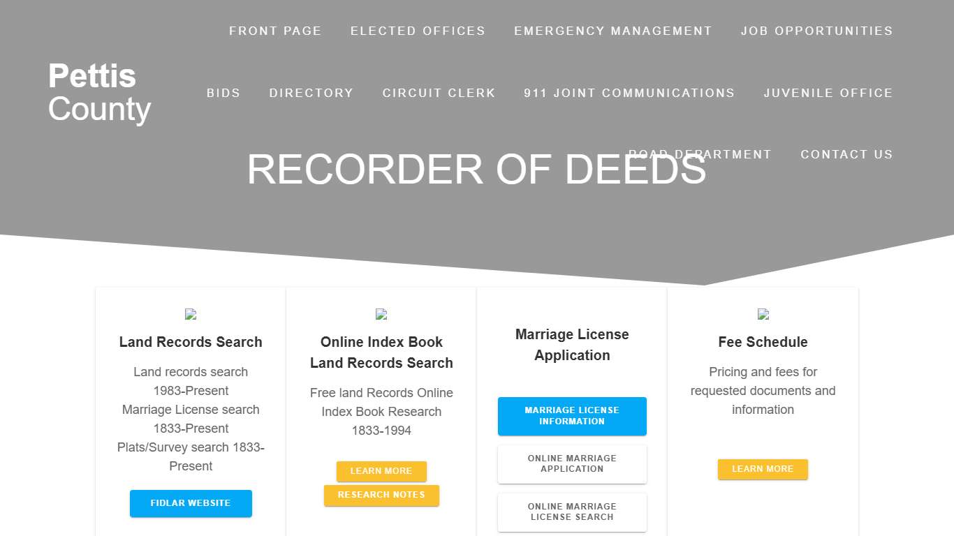 Recorder of Deeds – Pettis County