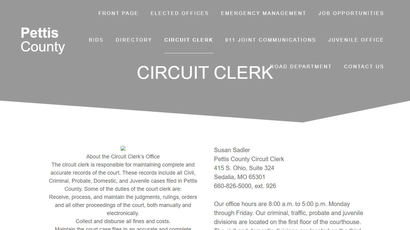 Circuit Clerk – Pettis County